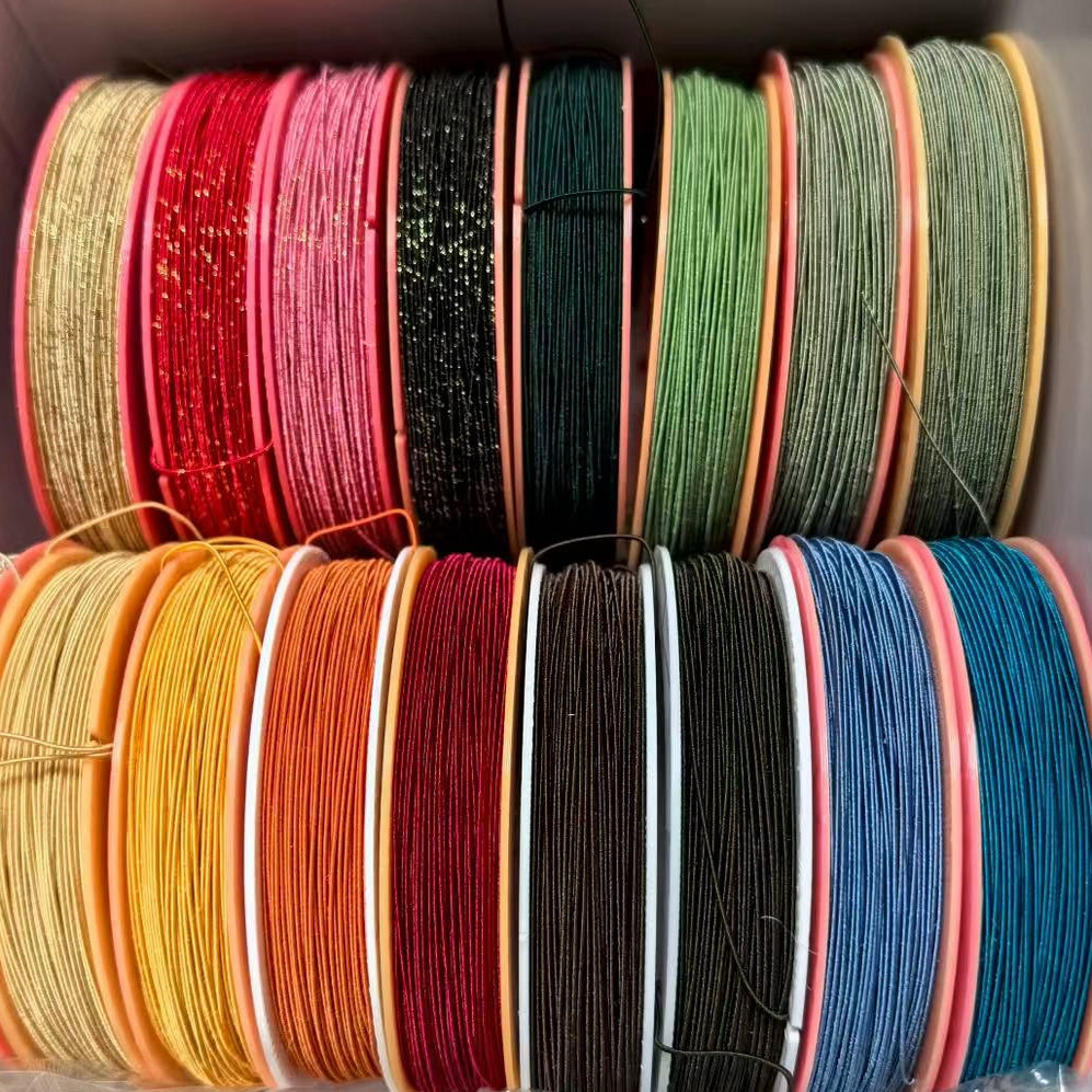 50-99号包丝线丝绒线缠花绒花饰品铜丝半成品簪娘DIY手工材料