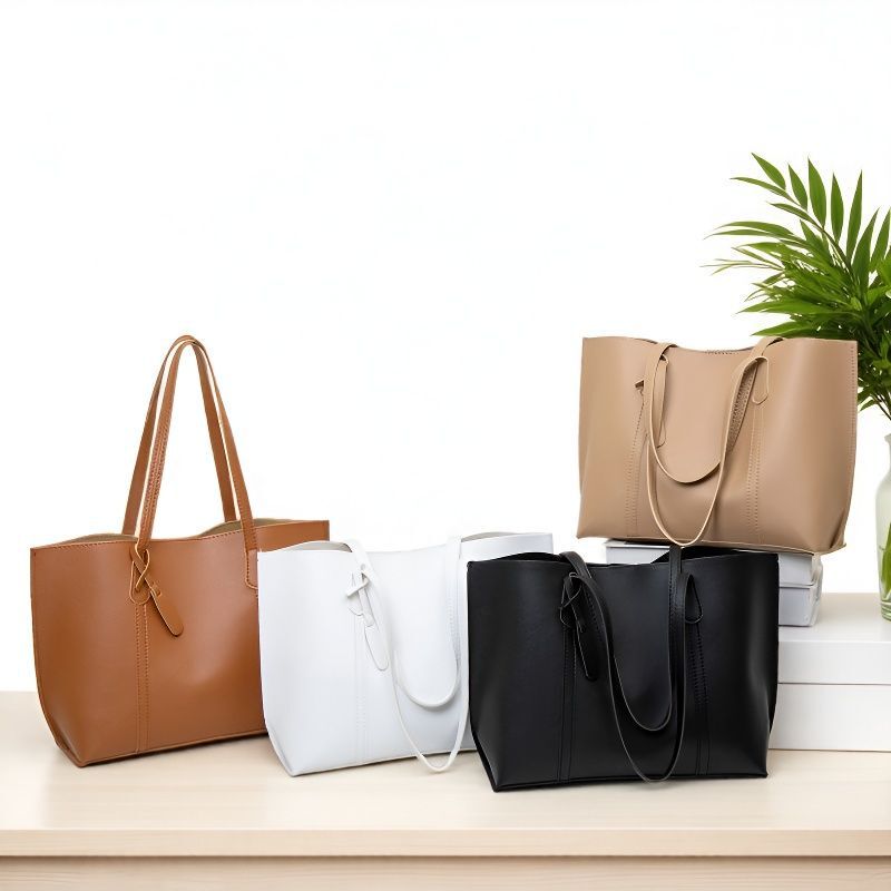 Casual Casual Tote Bag 2026 Autumn and Winter Pu Leather Handbag Large Capacity Storage Shoulder Shopping Bag Women's Bag