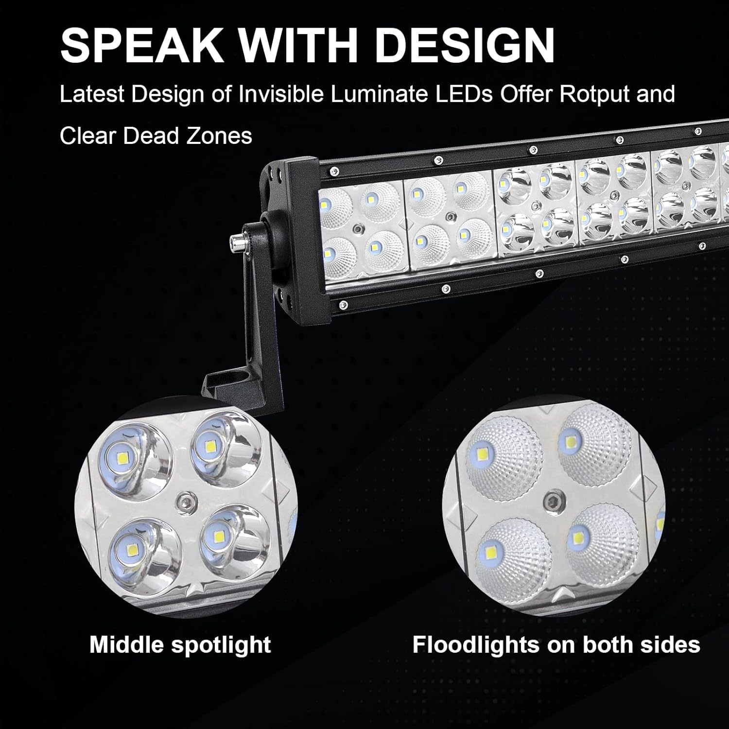 Cross-border automotive LED work light 22 inches 40LED 120W thick long strip light off-road modified roof light