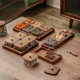 High-grade Walnut Plate Home Living Room Coffee Table Deck Tea Snack Candy Dried Fruit Plate Snack Nut Box Creative