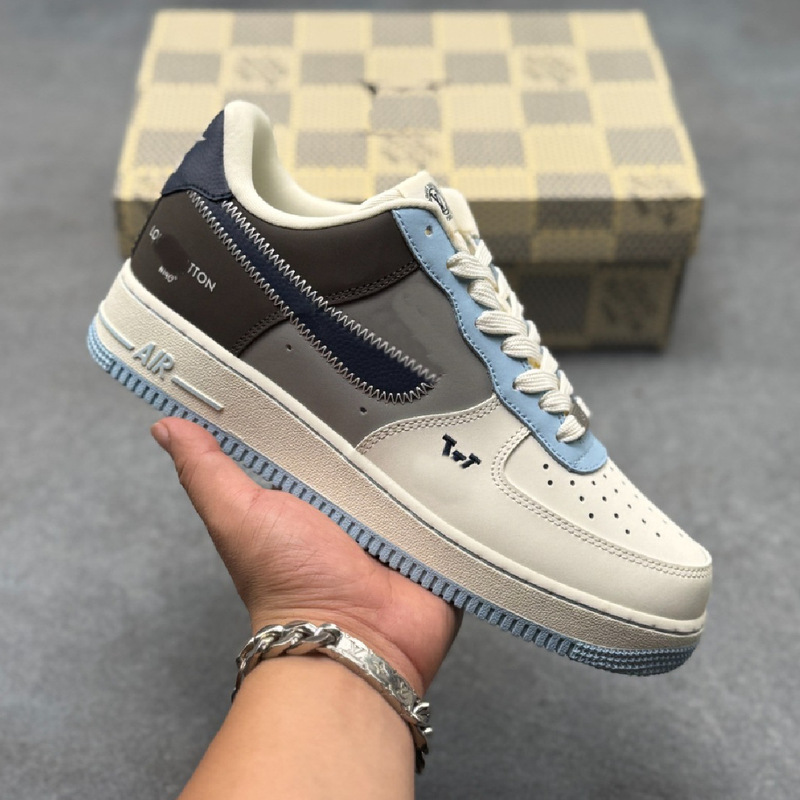 Pure original Air Force 1 thick-soled AF1 collaborative sneakers, campus style, height-increasing classic white women's shoes, trendy couple shoes Pure original Air Force 1 thick-soled AF1 collaborative sneakers, campus style, height-increasing classic white women's shoes, trendy couple shoes
