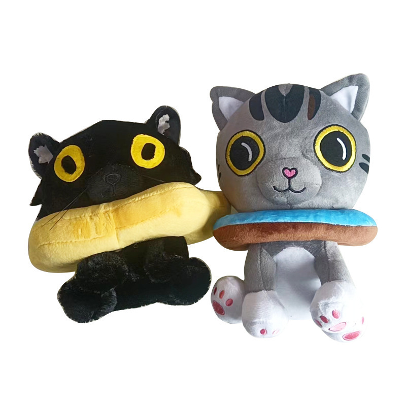 Cross-border hot sale ralph and bella donut Black gray cat home bedroom decorations gift