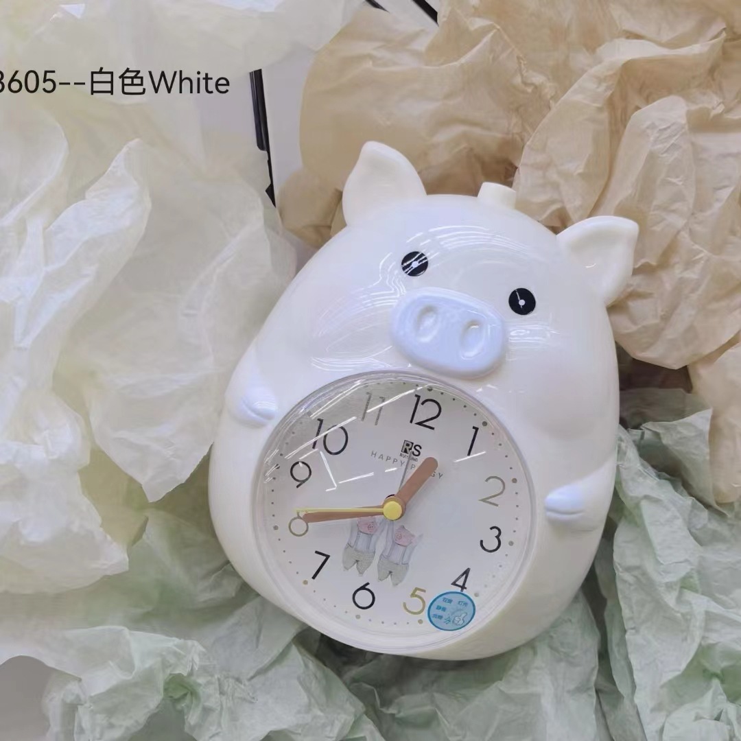 Fábrica al por mayor dormir cerdo reloj de alarma de voz de doble tono reloj de alarma especial para niños caminar es muy preciso y puede ser cronometrado reloj de alarma