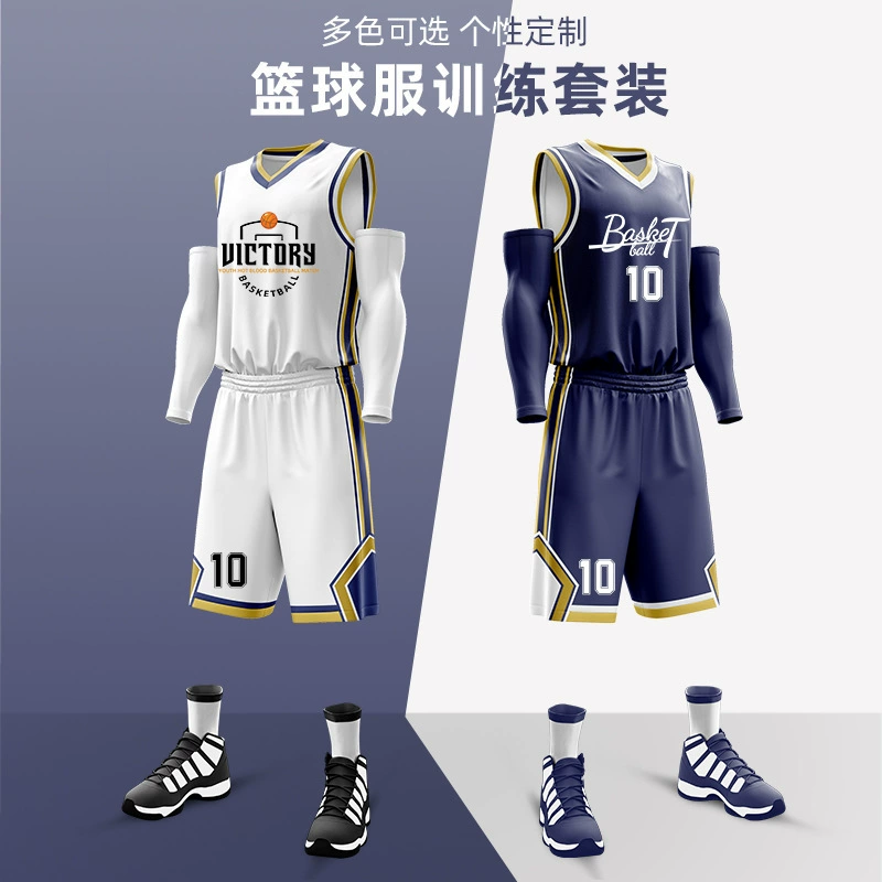 Баскетбольный костюм мужской летний спортивный жилет тренировочный костюм печатный студенческий костюм женская баскетбольная футболка