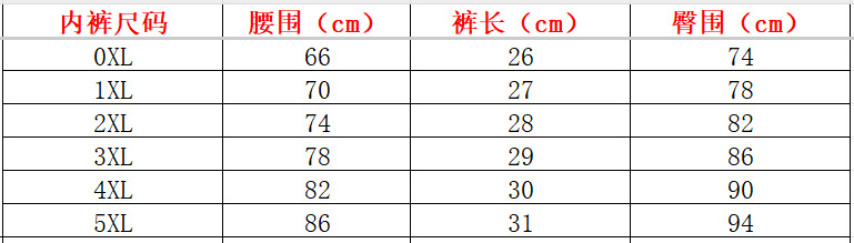 12510内裤0XL-5XL