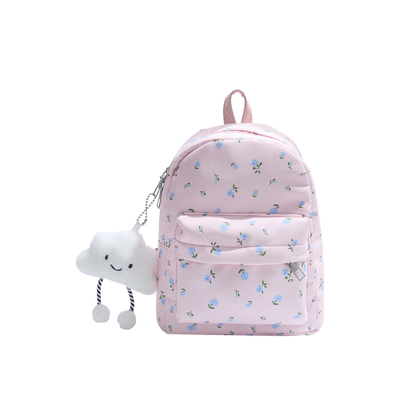 Primavera nueva flor suave mochila escolar niña fresca de gran capacidad mochila de estudiantes de secundaria secundaria mochila de estudiantes universitarios