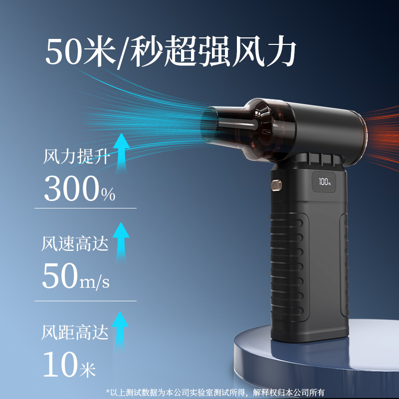 Handheld inflatable powerful travel air fan for camping