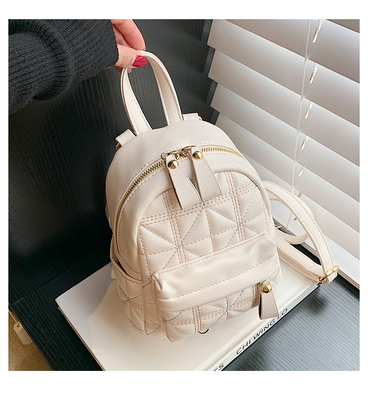 Lingge Embroidery Thread Mini Backpack Women's Autumn And Winter Schoolbag display picture 2