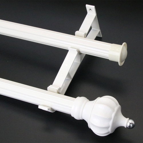 Thickened aluminum alloy curtain rod Roman rod rose gold ivory white gold single rod double rod curtain rod factory direct sale