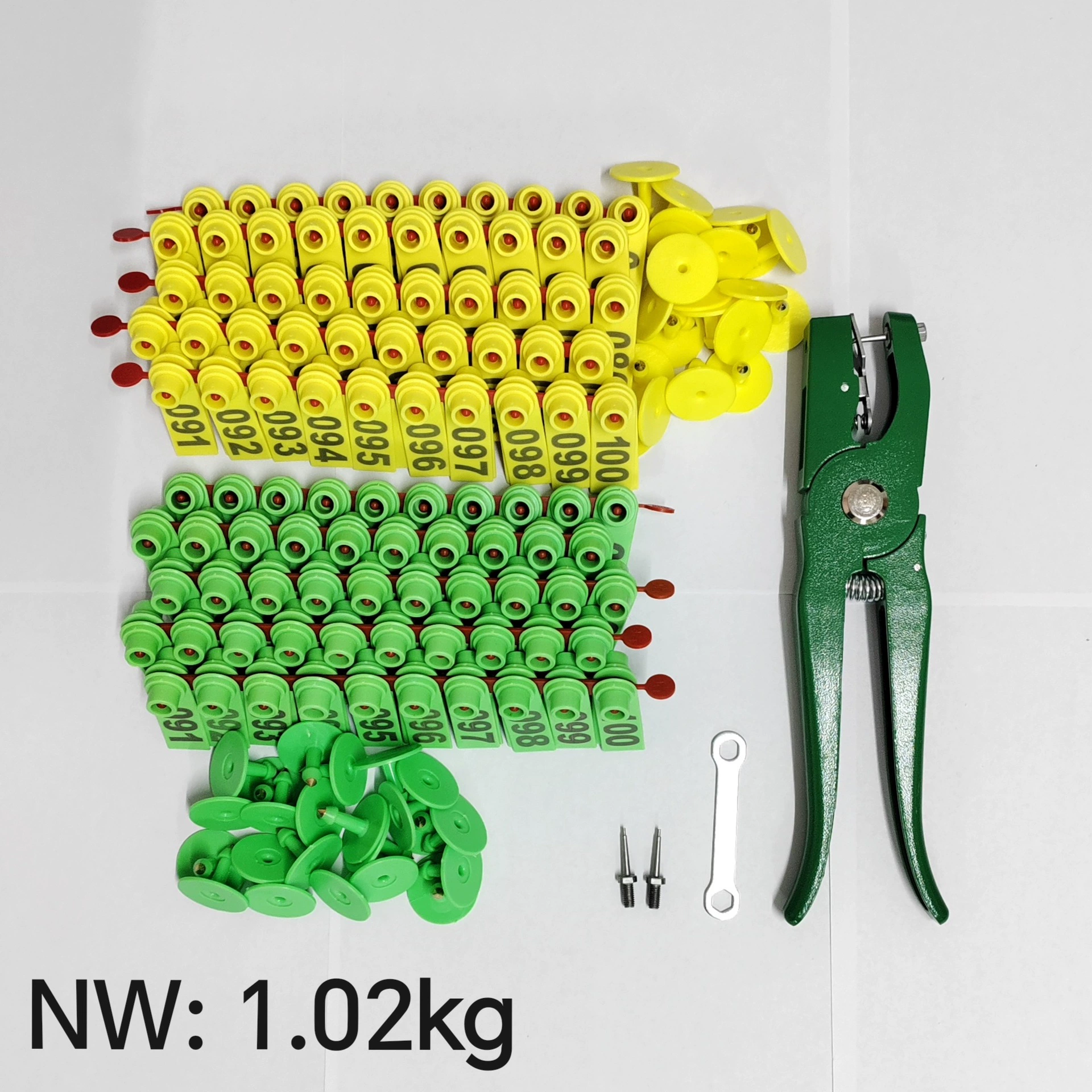 PE ушная бирка для ушей внешней торговли пакет щипцы для ушей иглы красный желтый синий зеленый оранжевый пятицветная упаковка L6 льготная цена