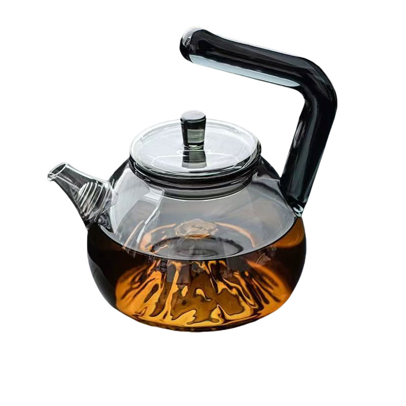 耐熱フィルター一体型ガラスティーポット 小型ティーポット 一人用 家庭用 小型カンフー茶器 緑茶 ミニシングルポット|undefined
