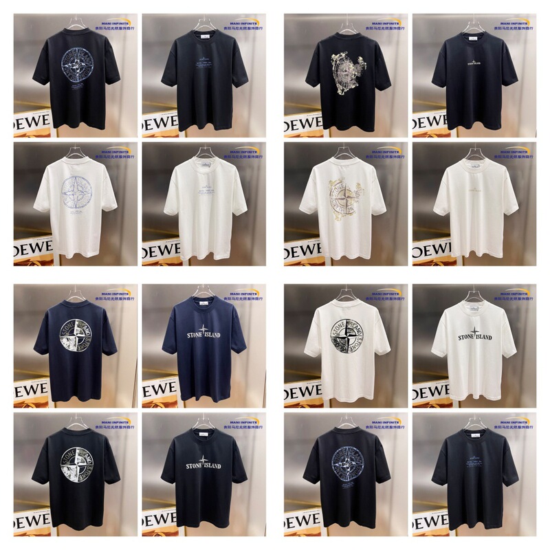 2026 Summer New Trendy Brand Loose Round Neck Short-Sleeved T-Shirt for Men and Women with Shidao Compass Print Couple Casual Wear