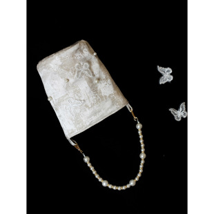 Xiaoyin Coco｜Bailu Original New Chinoiserie Pearl Small Bucket Bag 2024 New Niche Single Shoulder Crossbody Bag