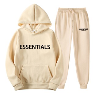 FEAR OF GOD ESSENTIALS couple suit sweater men's and women's double line high street fashion brand autumn and winter two-piece set