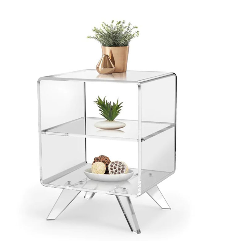 工厂生产亚克力咖啡桌bar cart显示器陈放台acrylic coffee table