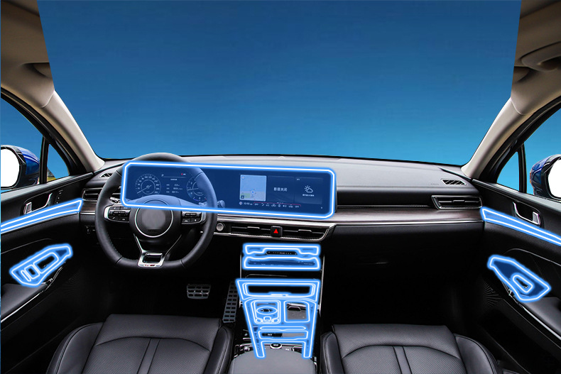 Suitable for 20-21 Kia K5 Kecoo Interior Film Navigation Screen Tempered Protective Film Central Control Film Modification