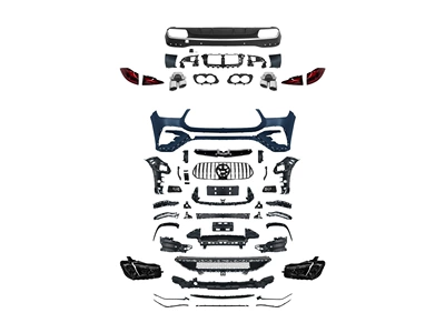Suitable for Mercedes-Benz Gle167 Old Model Modification to New Model 53Amg63 Front and Rear Body Kit, Grille, and Tail Throat Modification Kit (Big Surrounded) - w167-amg53-old-and-new-sports-version-complete-set
