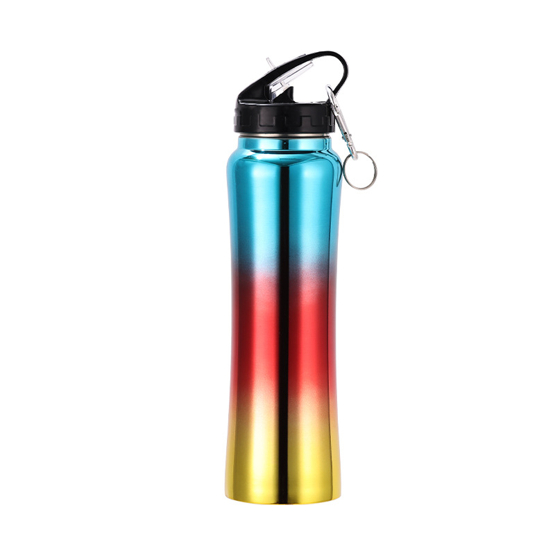 Nueva galvanoplastia Termo al vacío taza portátil al aire libre taza de agua Gran capacidad transfronteriza 304 deportes hervidor de acero inoxidable