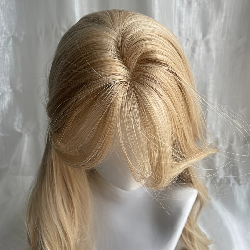 Lång vågig peruk med lockar och naturlig volym_voghion.com