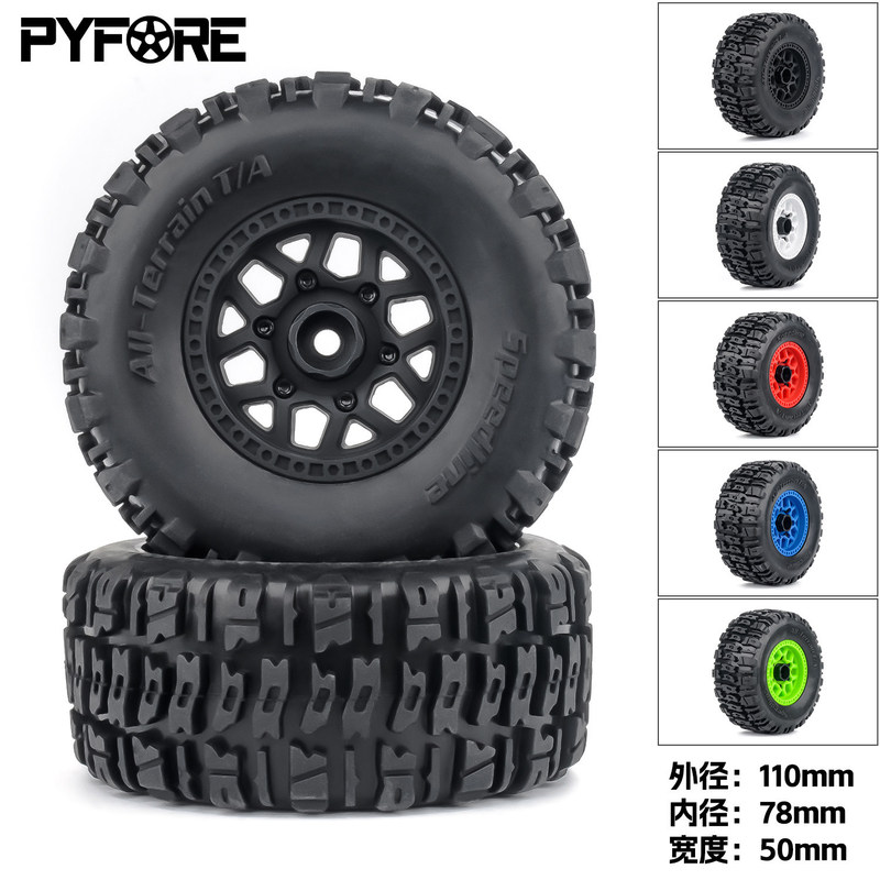 Universal Remote Control Car Tires with a Diameter of 110mm 1/10 1/12, Wear-Resistant Model Car Tires, 1.9inch Rubber Wheels Universal Remote Control Car Tires with a Diameter of 110mm 1/10 1/12, Wear-Resistant Model Car Tires, 1.9inch Rubber Wheels