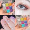 Mgl sequined eye shadow palette 9 -color glitter brilliant crystal cosmetics six -1 performance stage makeup