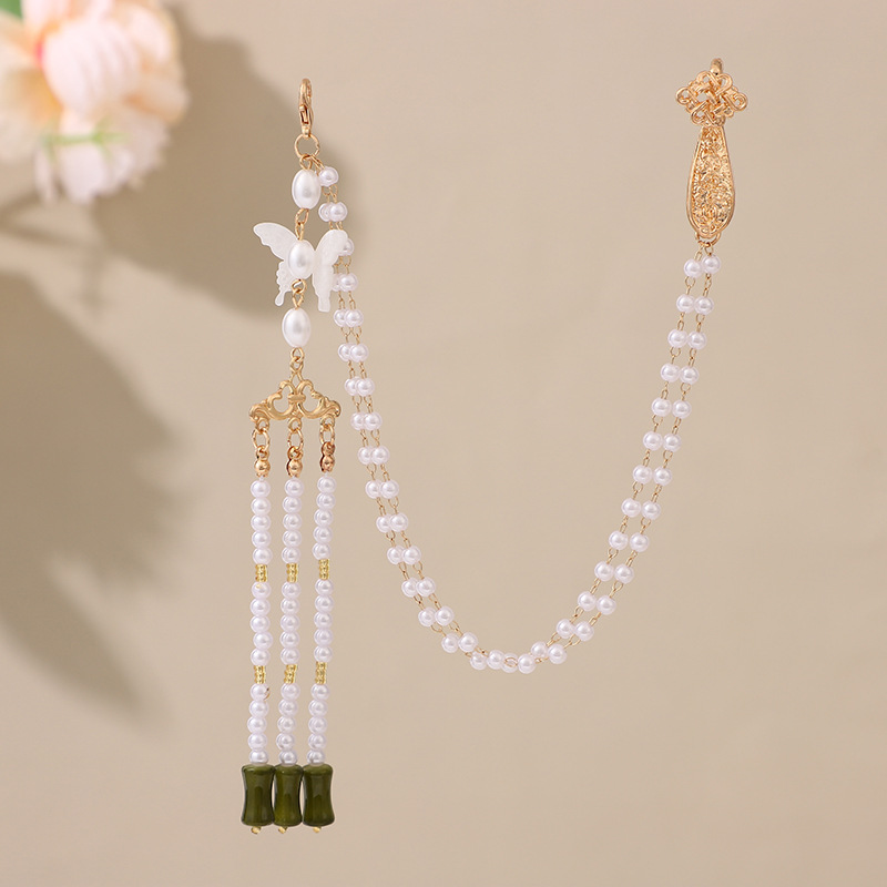 Antigüedades Cheongsam, tendencia nacional, temperamento, temperamento, colgante, broche, ropa de té Hanfu, borlas, retro, maquillaje chino, accesorios para mujeres