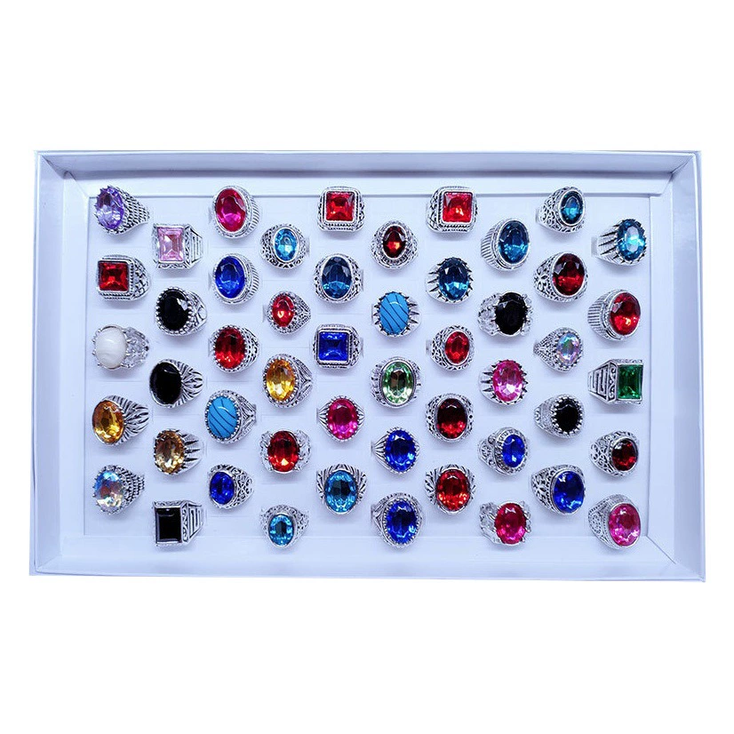 Ближний Восток внешней торговли экспорт мужское кольцо в коробке Смешанные древние серебряные преувеличенные элегантный указательный палец кольцо Иу завод в наличии прямых продаж