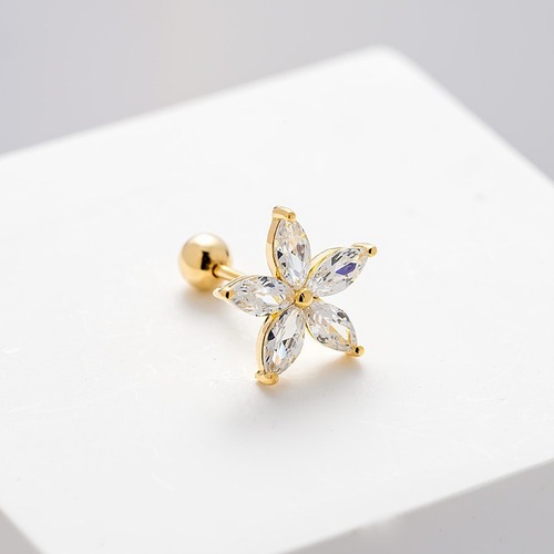 Gold earrings, earrings, screws, earrings, mini minimalist commuting