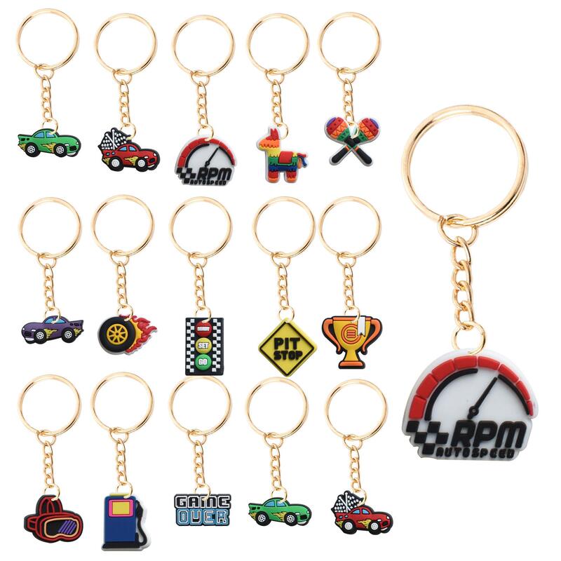 [Racing Series] Decorative Accessories on Pvc Soft Rubber Products Etsy Anti-Theft and Anti-Lost Keychain