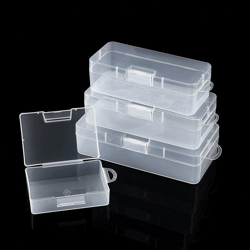Прямоугольная прозрачная пластиковая коробка пряжка PP пустая коробка канцелярских товаров