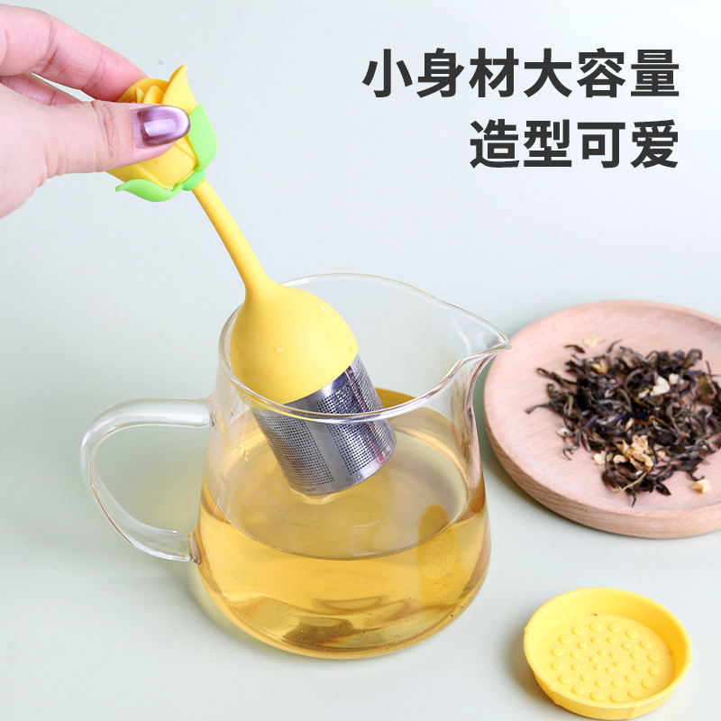Infusor de Té de Silicona y Acero Inoxidable Resistente a Altas Temperaturas