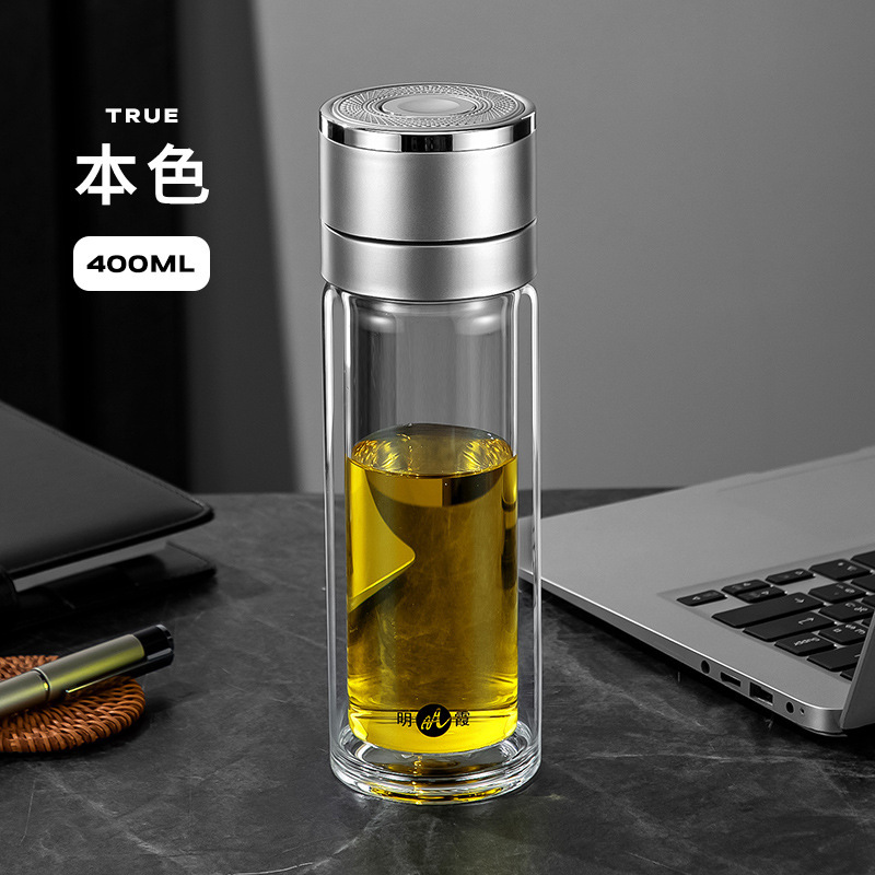 明霞グラス速開二層高ホウ素シリコンコップ携帯車載ビジネスお茶コップ卸売りカスタマイズ|undefined