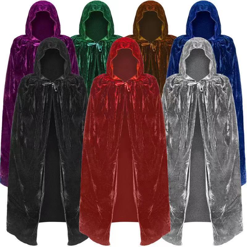 萬聖節成人披風 COS死神長披風 巫師巫婆披風 中世紀 批發