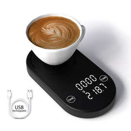 厂家现货充电款咖啡秤电子秤厨房秤精准快充计时咖啡秤家用智能