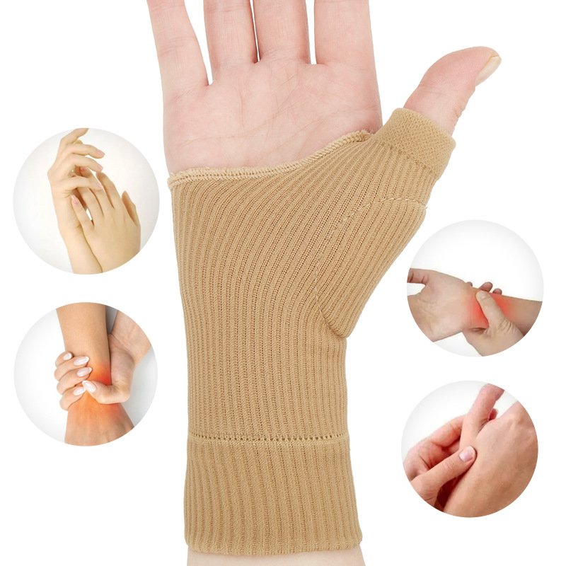 Protección de muñeca Palm hombres y mujeres deportes conjuntos esguinces correa de muñeca elástica caliente a prueba de frío fitness medio dedo guantes fábrica