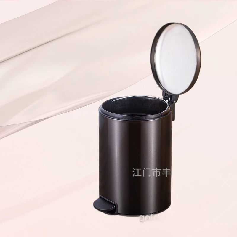 5/7/12/L round pedal sanitary bucket bathroom bathroom living room stainless steel trash can spray paint paint
