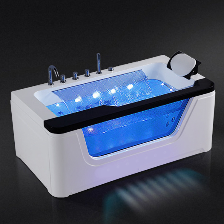 Bañera de acrílico piscina de masaje sola linterna baño de burbujas sola cortina de agua de lujo cascada baño bañera de masaje