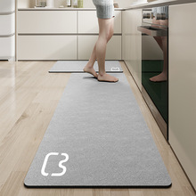 厨房地垫吸水吸油防滑耐脏家用地毯长条垫子免洗可擦防水防油脚垫