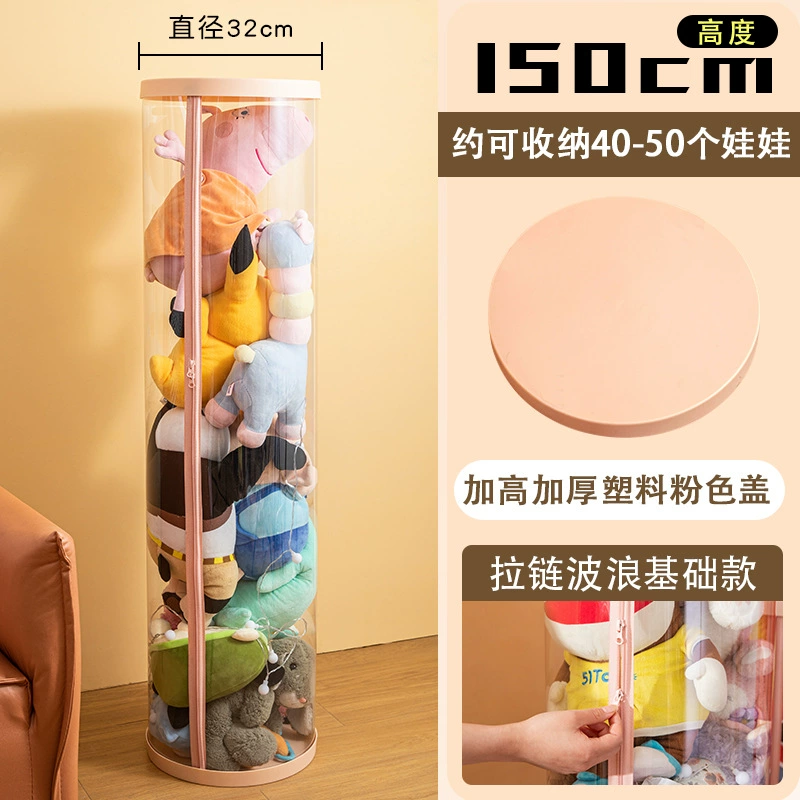 Doll with zipper, storage system, plush plastic toy for bedroom, custom-made