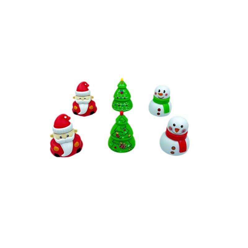 新しい子供のクリスマスのおもちゃの車の回力車のクリスマスツリーの形の雪だるまの贈り物の卸売りの越境のメーカーは直接販売します。