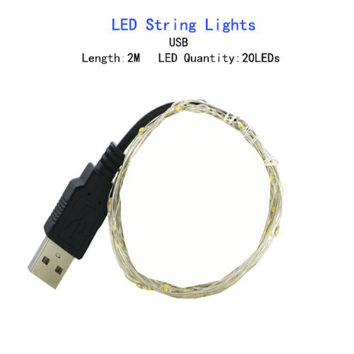 Cross-border LED string USB copper wire LED string waterproof LED string 5V LED string star LED string celebrity decoration light Christmas light string