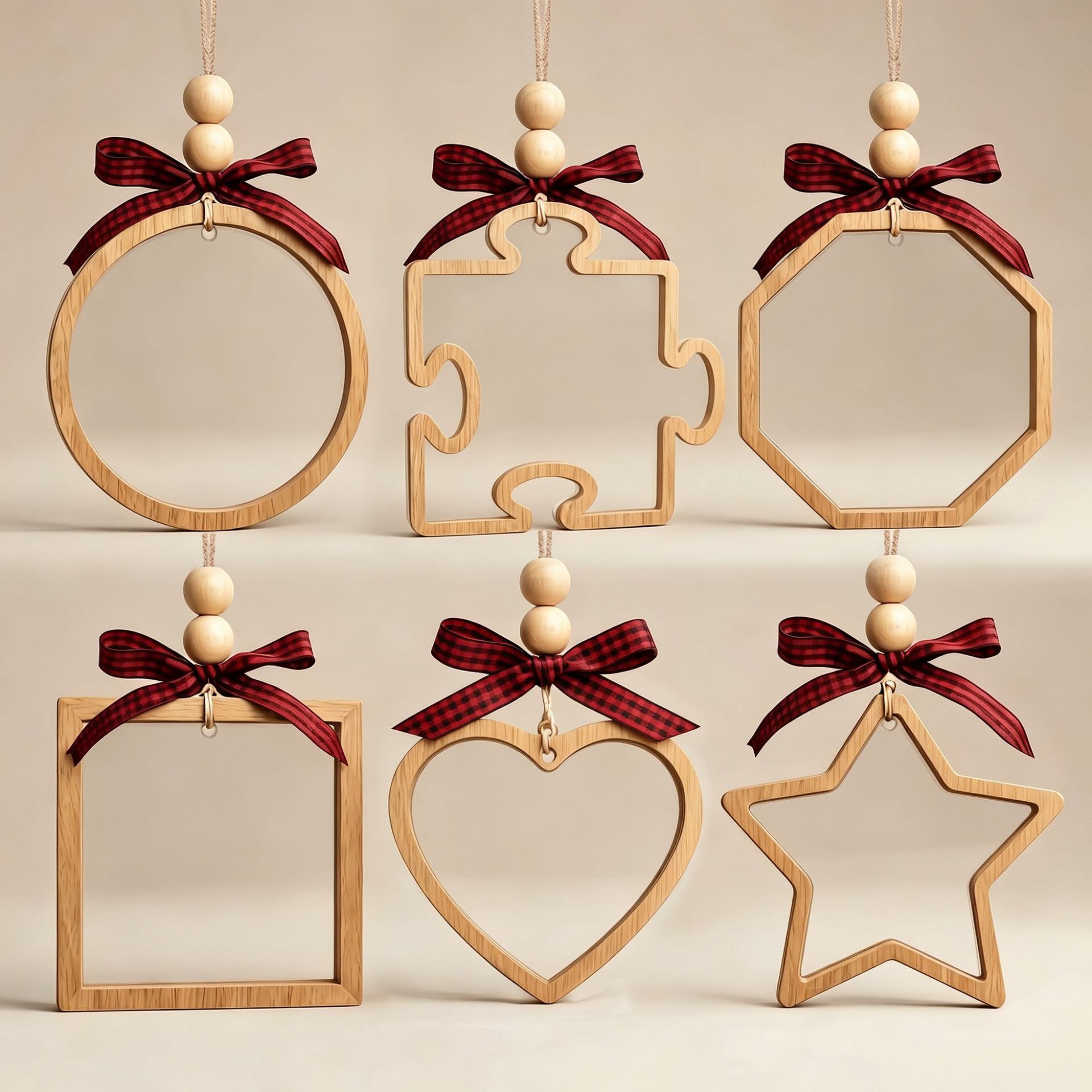 Transfronterizo Amazon2026 nuevos colgantes de madera acrílico escena decoración creativa de Navidad Halloween