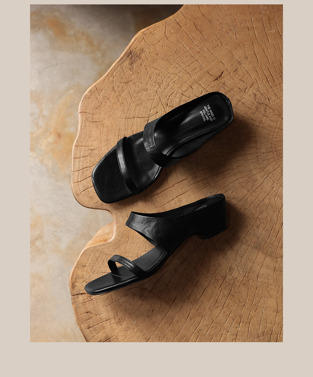 Sandal nữ hở mũi gót thô 4.5 cm kiểu Hàn Quốc đơn giản — đen chi tiết 18