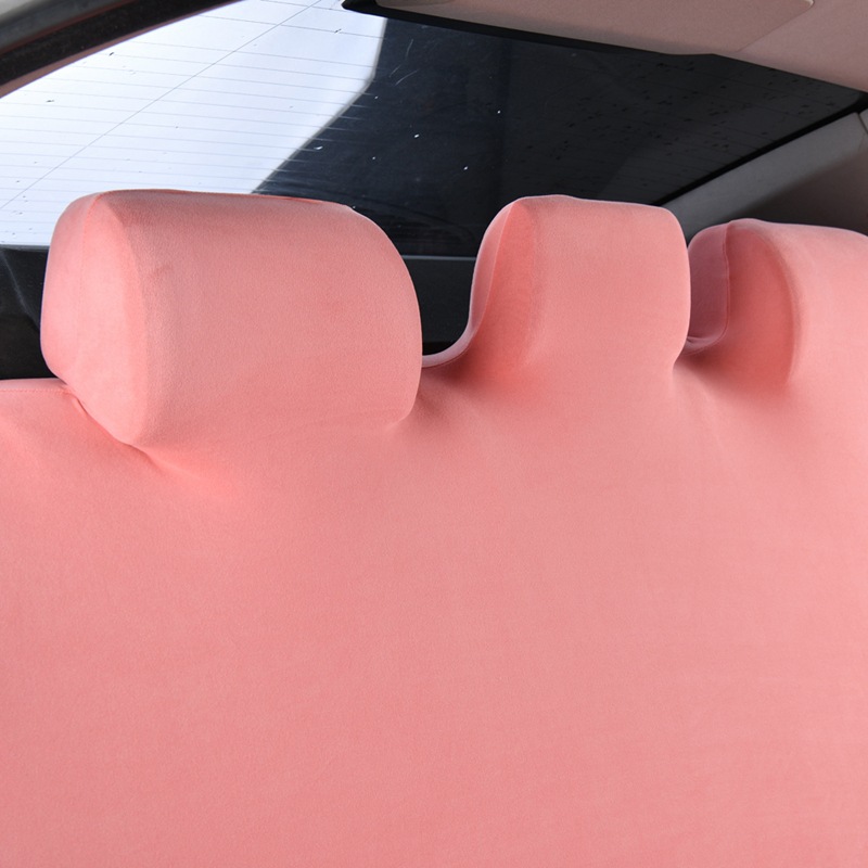 Thickened elastic car rear seat cover made of German velvet fabric, integrated backrest and seat cushion cover, suitable for all seasons