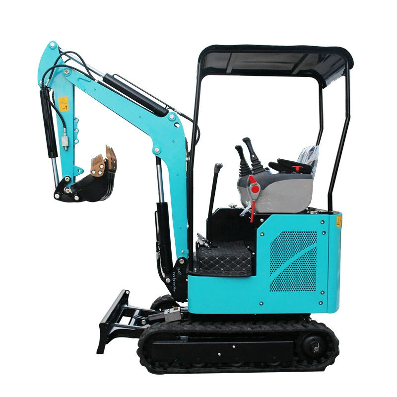 Небольшой экскаватор инженерный автомобиль рыбный пруд