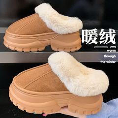 8cm厚底增高棉鞋女冬季2025新款外穿高跟雪地防滑eva棉拖鞋女士冬