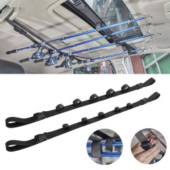 Car-mounted fishing rod strap & holder, Lure fishing rod bracket for cars, rod-fixing band, fishing storage rack