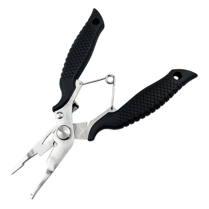 New Japanese and Korean multifunctional Luya pliers stainless steel fishing pliers micro-object open-loop shear PE line hook pliers fishing gear wholesale