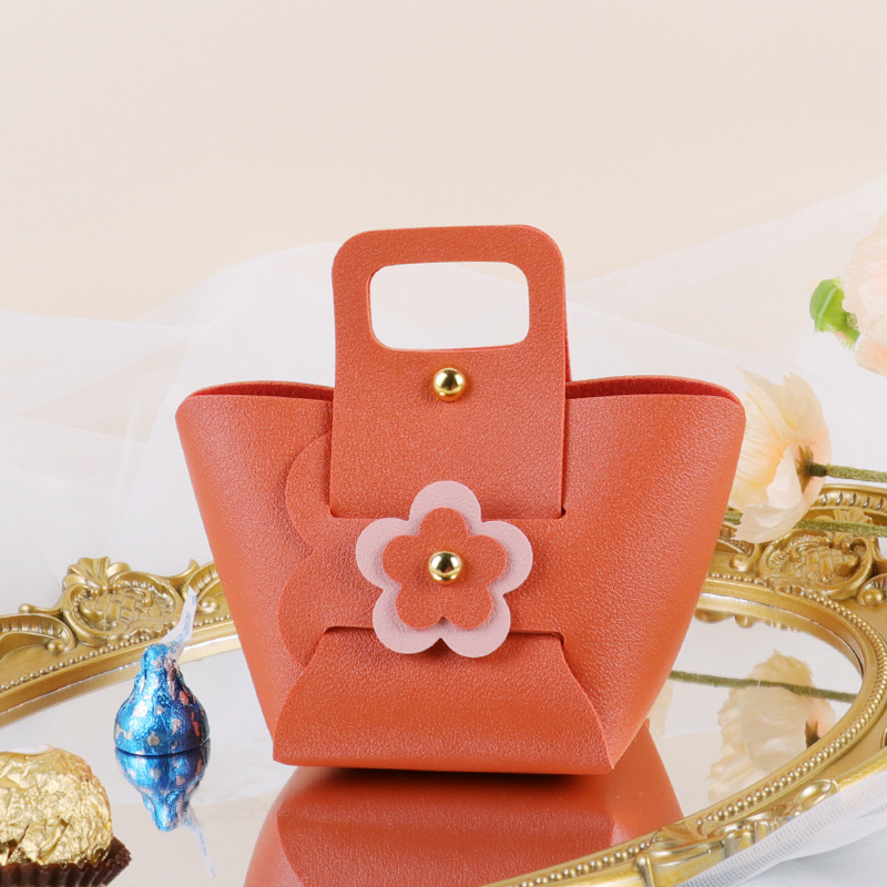 皮革喜糖包B字皮質糖果盒婚慶禮盒包裝創意結婚禮喜糖袋工廠