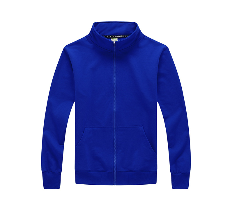 Cardigan de cuatro lados camiseta publicitaria de grupo chaqueta de cuello con cremallera logotipo personalizado ropa de trabajo de otoño y invierno